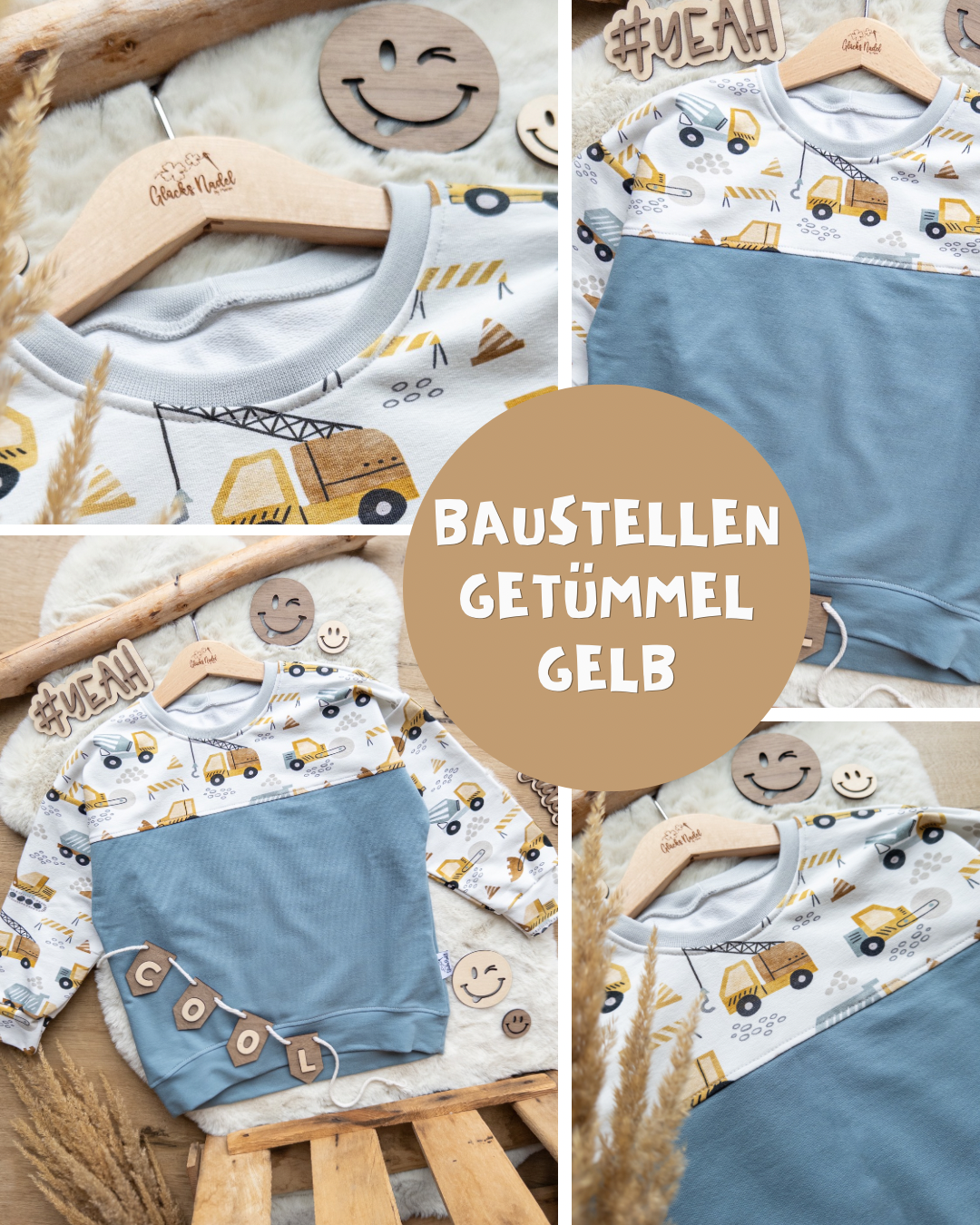 0.5m Biojersey Baustellengetümmel gelb