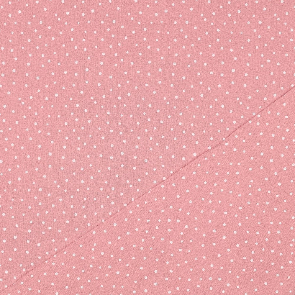 0.5m Musselin Punkte rose