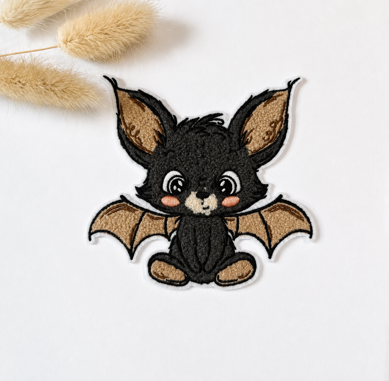 Chenille Patch: Fledermaus-Party | 13x13cm