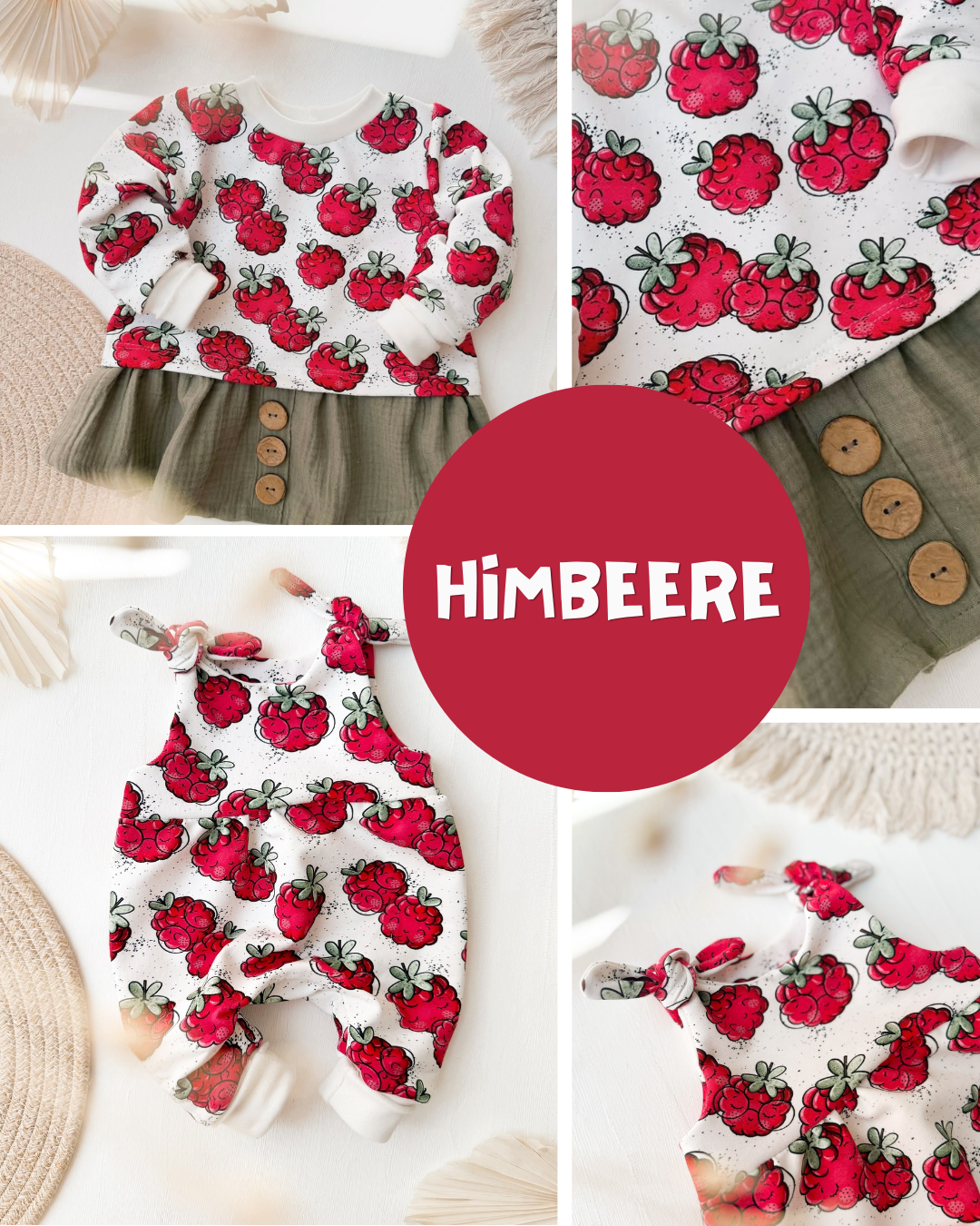 0.5m BIO French Terry Himbeere