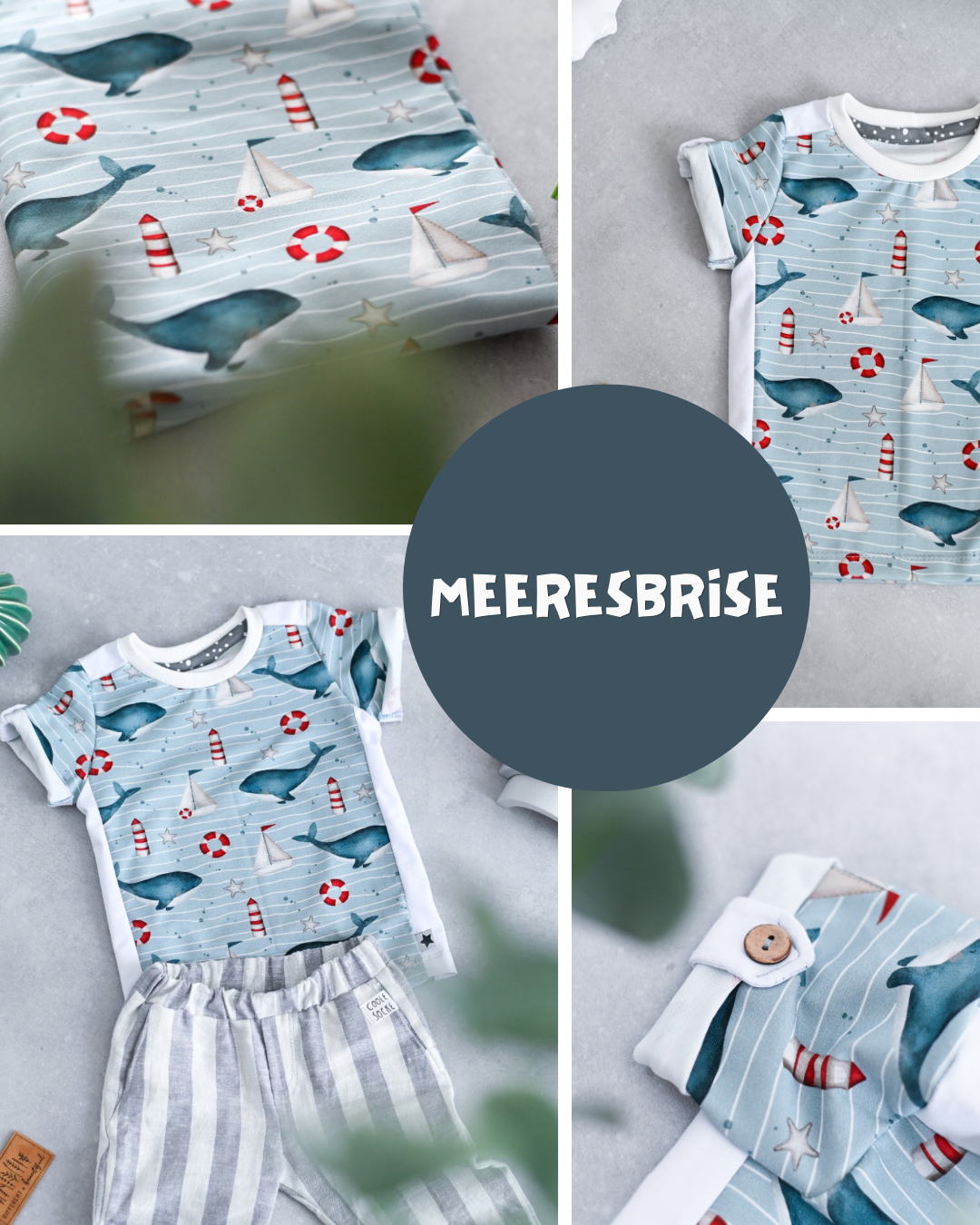 0.5m BIO French Terry Meeresbrise