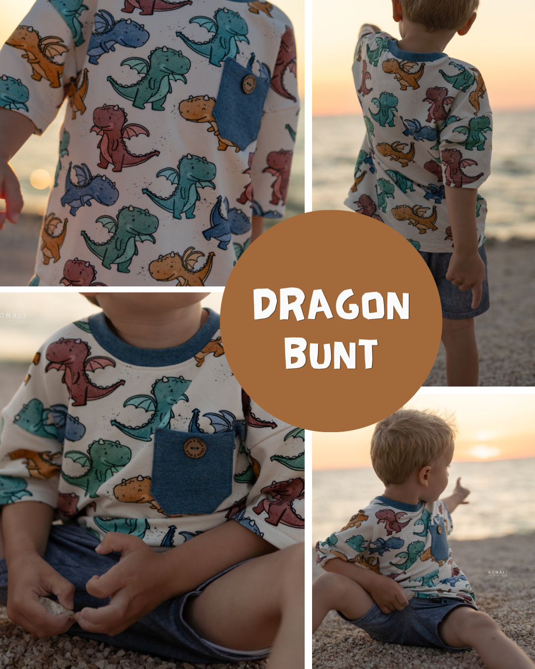 0.5m BIO French Terry Dragon bunt *STOFFÜBERSICHT*