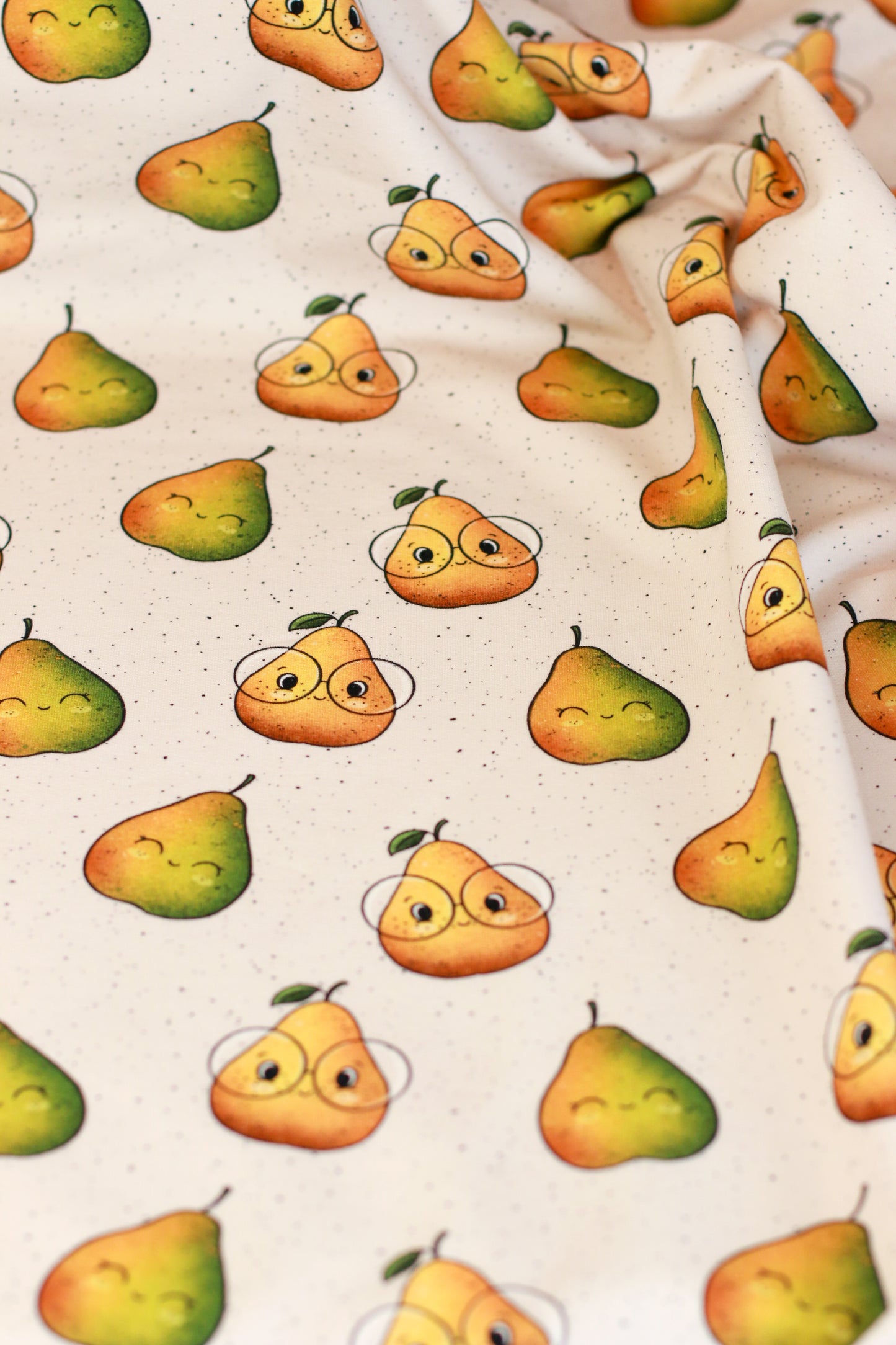 0.5m BIO French Terry Happy Pear *STOFFÜBERSICHT*