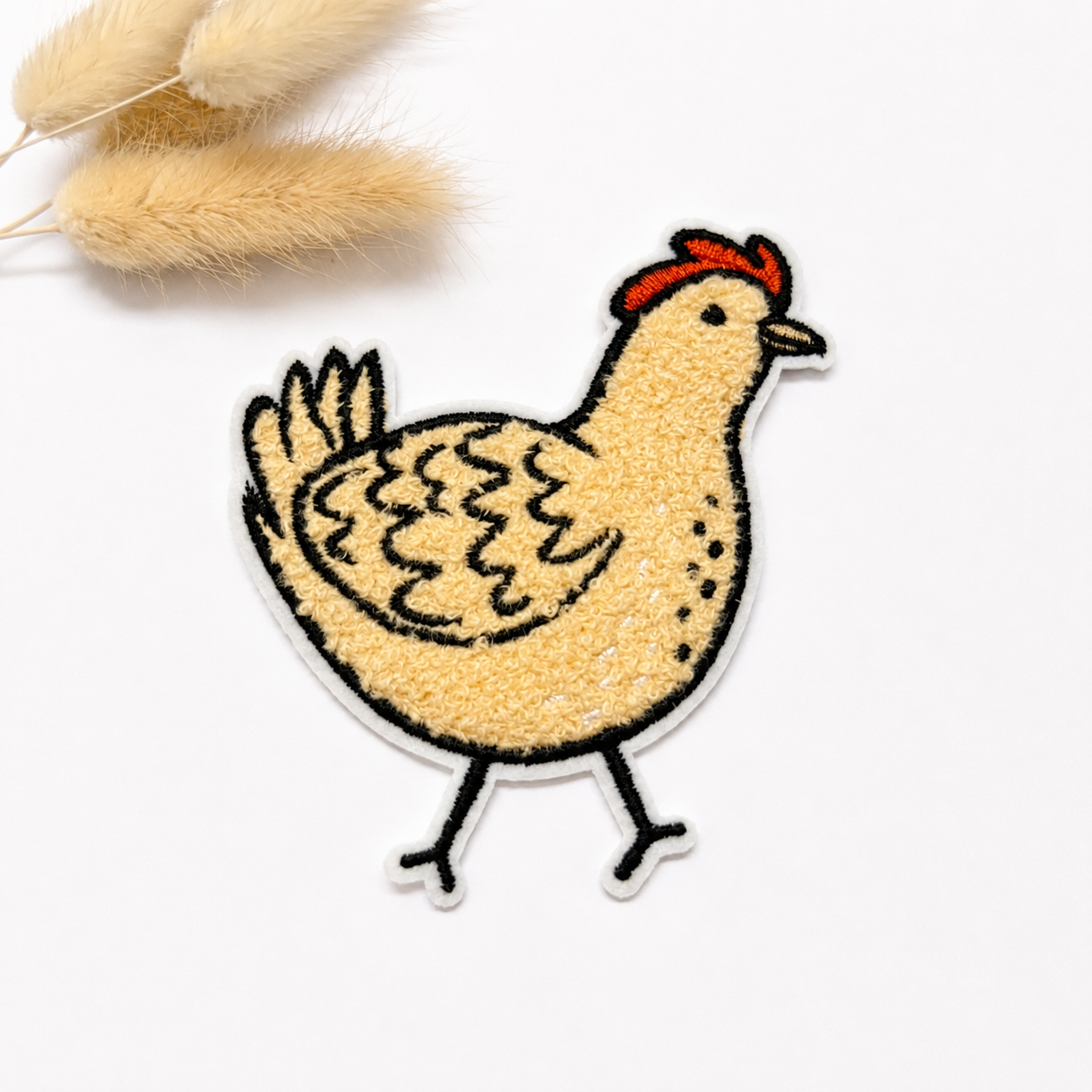 Chenille Patch: Hühnertag Huhn | 11x8cm