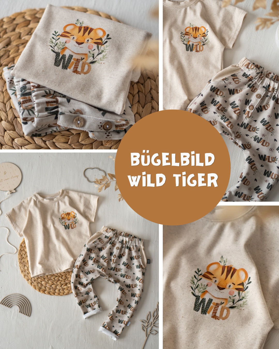 Bügelbild Wild Tiger | 10x10cm