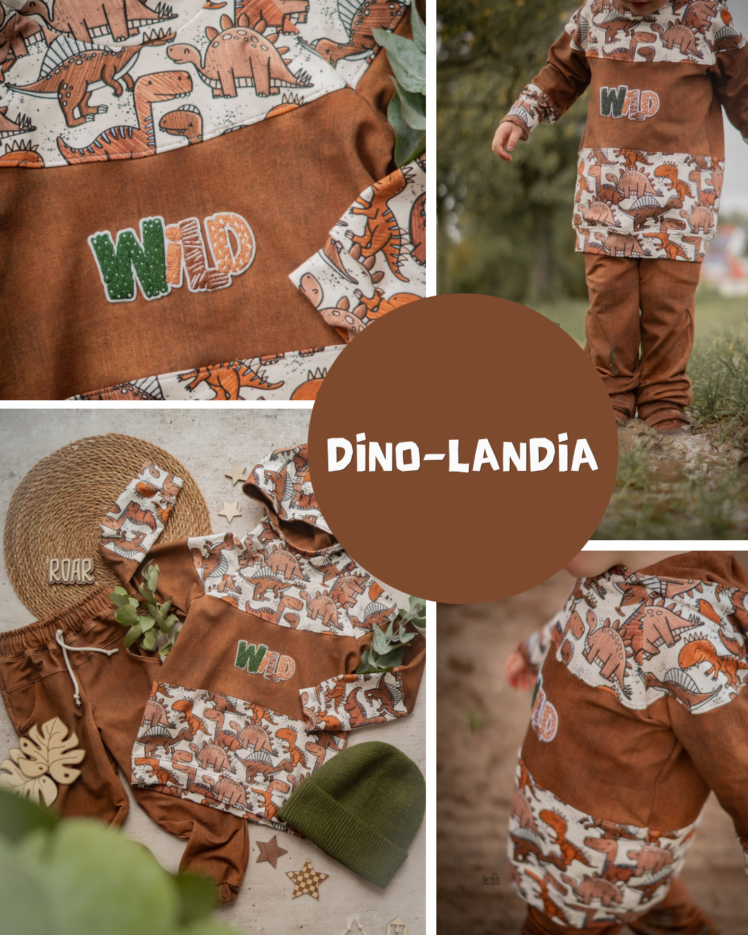 0.5m BIO French Terry Dino-Landia