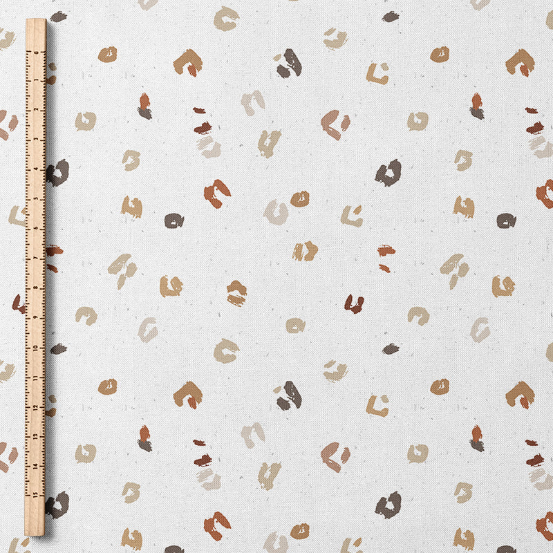 0.5m BIO French Terry Animal Print white *VORBESTELLUNG*