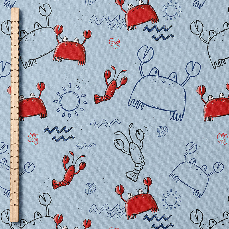 0.5m Bademodestoff Beach Day blue *VORBESTELLUNG - Lieferzeit 4-7 Wochen*