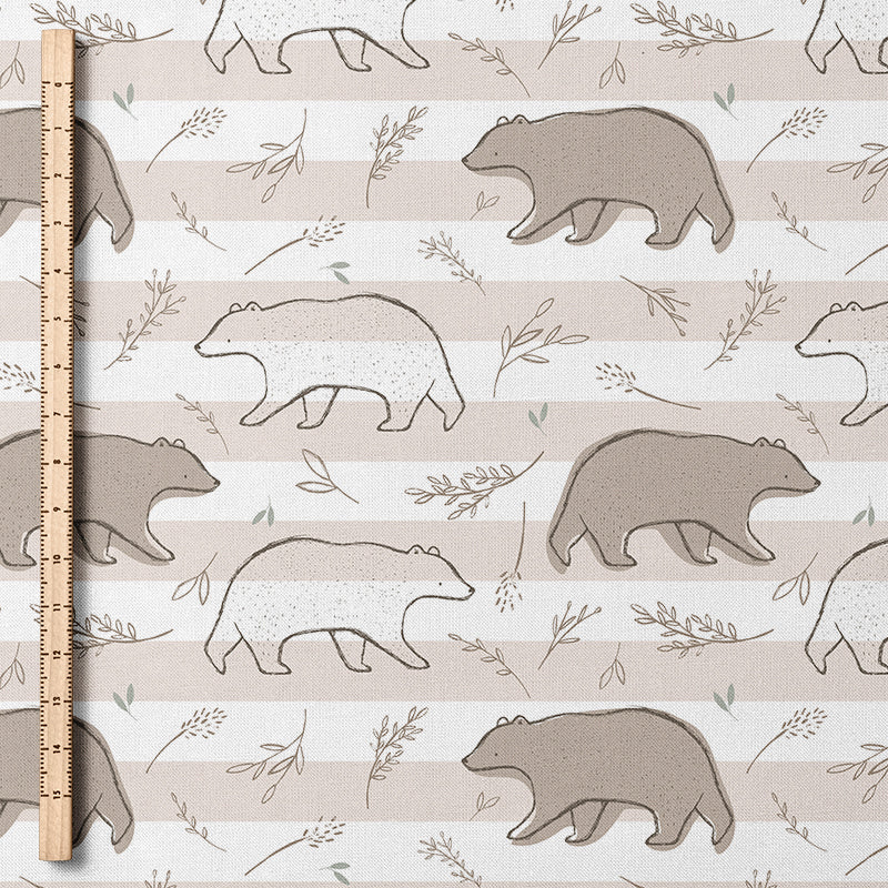 0.5m BIO French Terry Berry Bear gestreift *VORBESTELLUNG*