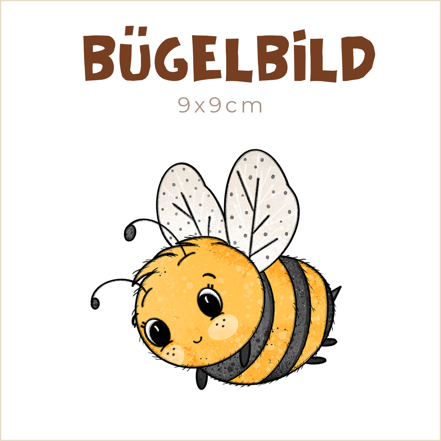 Bügelbild Biene | 9x9cm