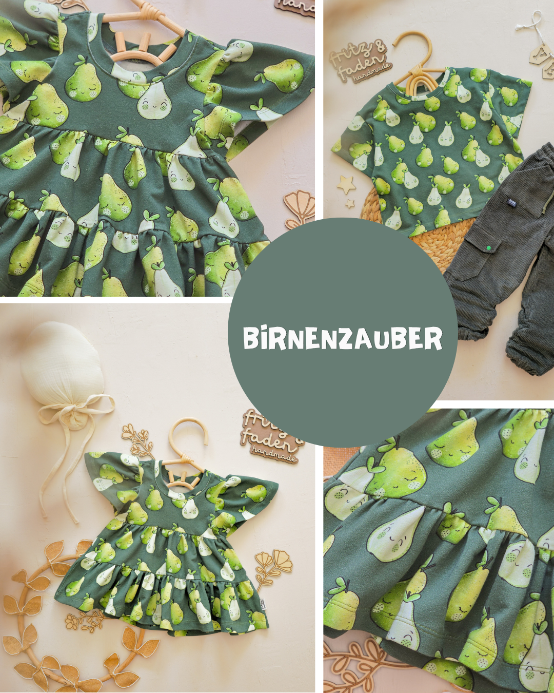 0.5m BIO French Terry Birnenzauber *STOFFÜBERSICHT*