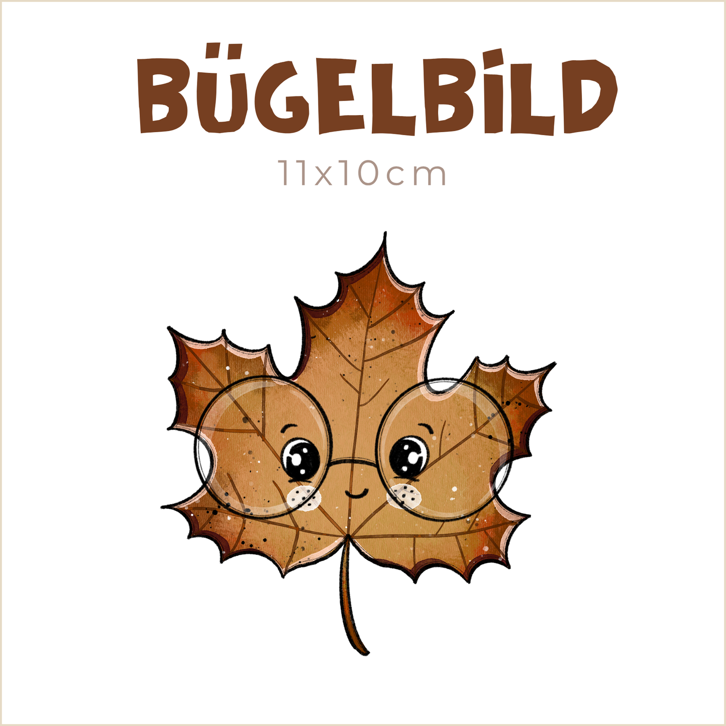 Bügelbild Blätterzeit Ahorn | 11x10cm