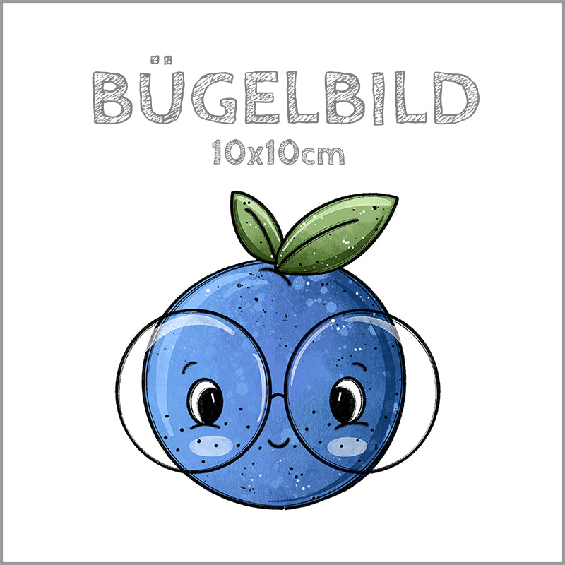 Bügelbild Blaubeere | 10x10cm