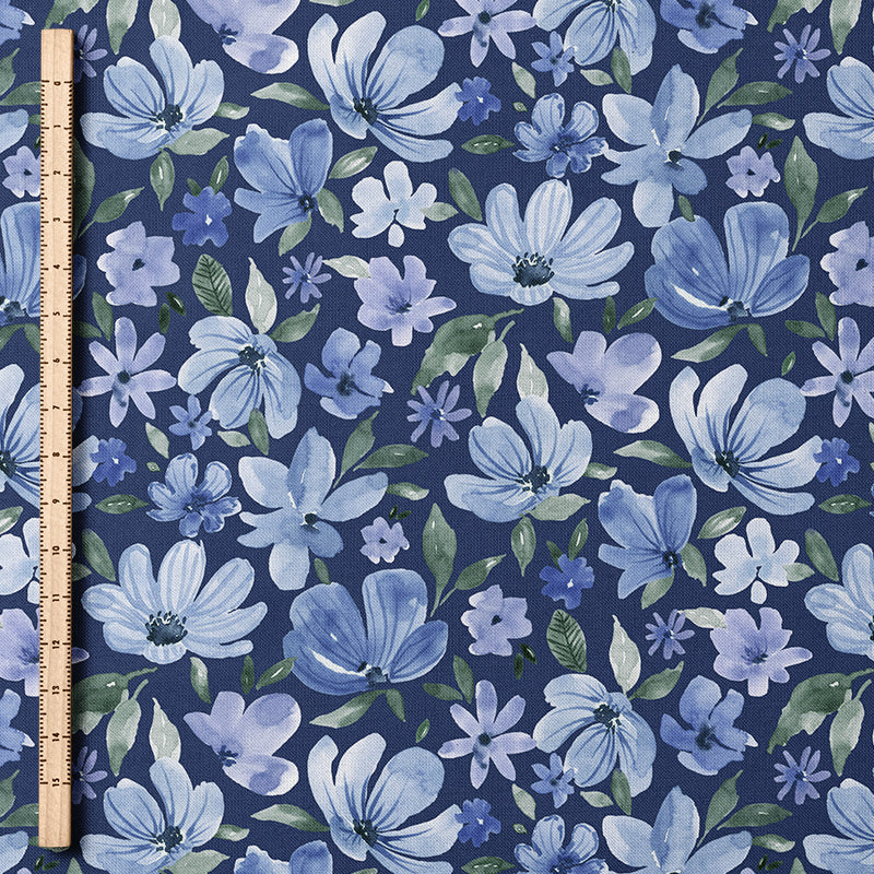 0.5m Bademodestoff Boho Floral navy *VORBESTELLUNG - Lieferzeit 4-7 Wochen*