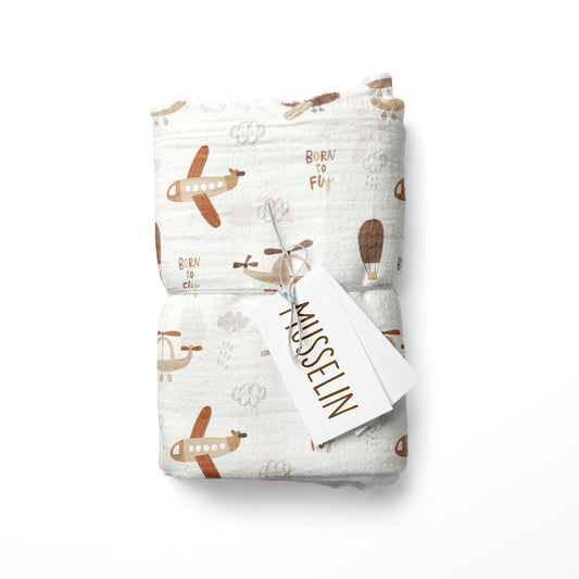 0.5m Musselin Born to fly