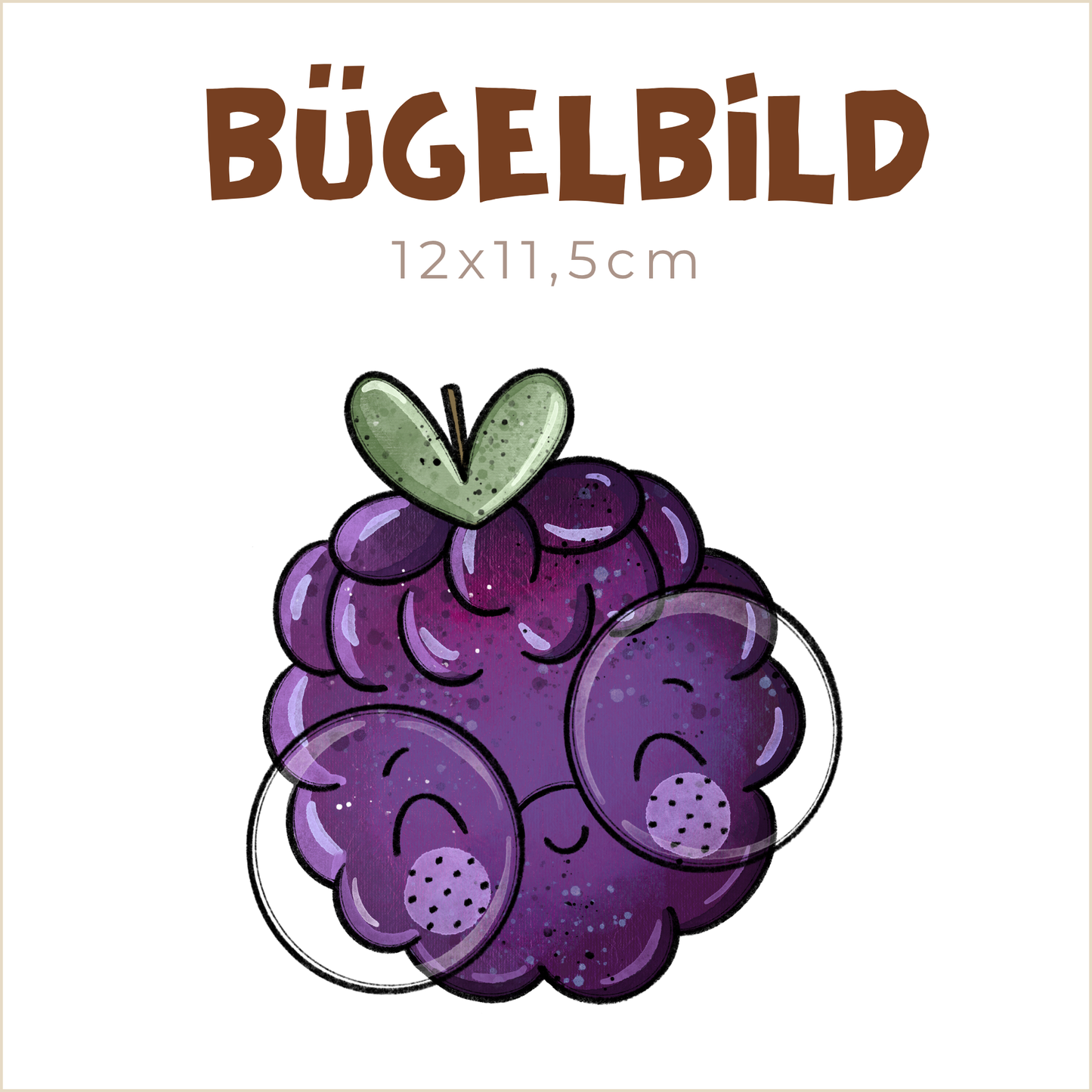 Bügelbild Brombeere | 12x11,5cm