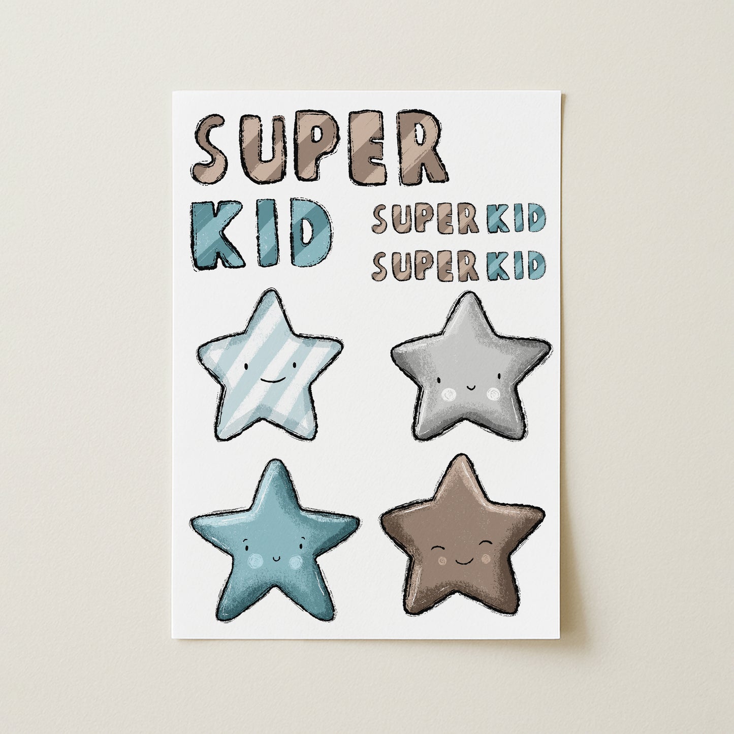 Bügelbild-Bogen Superkid