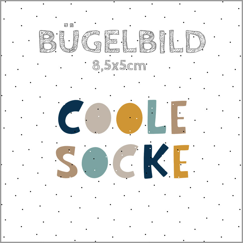 Bügelbild Coole Socke | 8,5x5cm