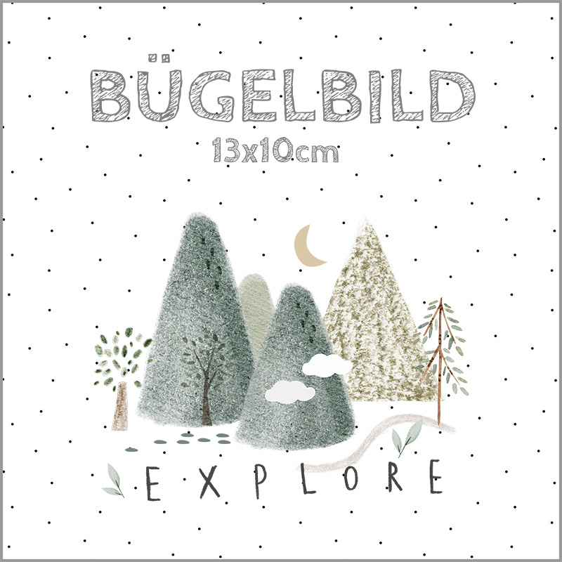 Bügelbild Explore | 13x10cm