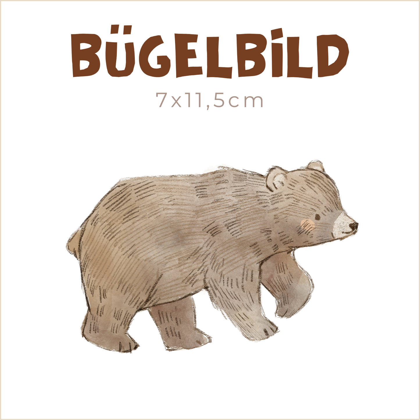Bügelbild Bär Pepper | 7x11,5cm