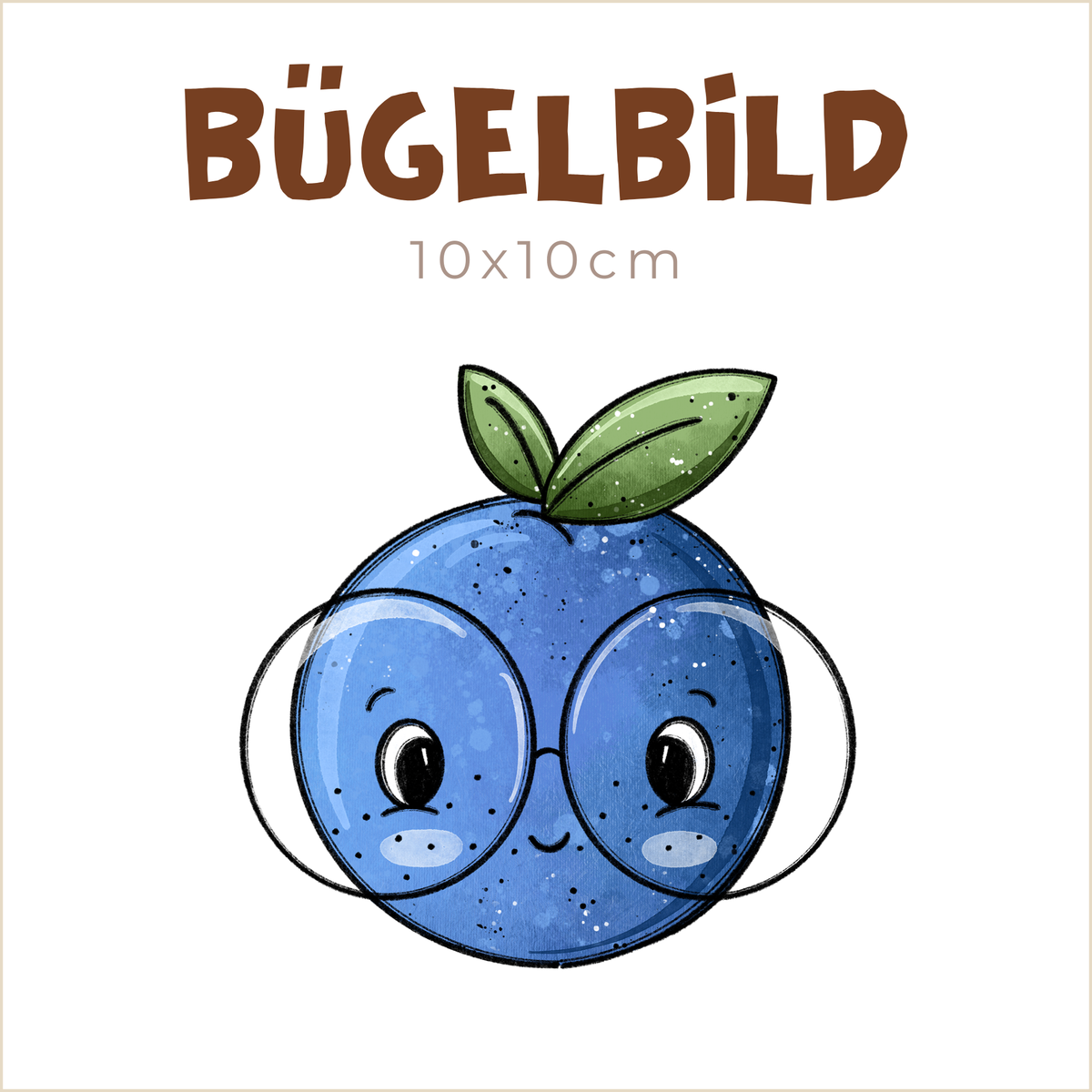 Bügelbild Blaubeere | 10x10cm