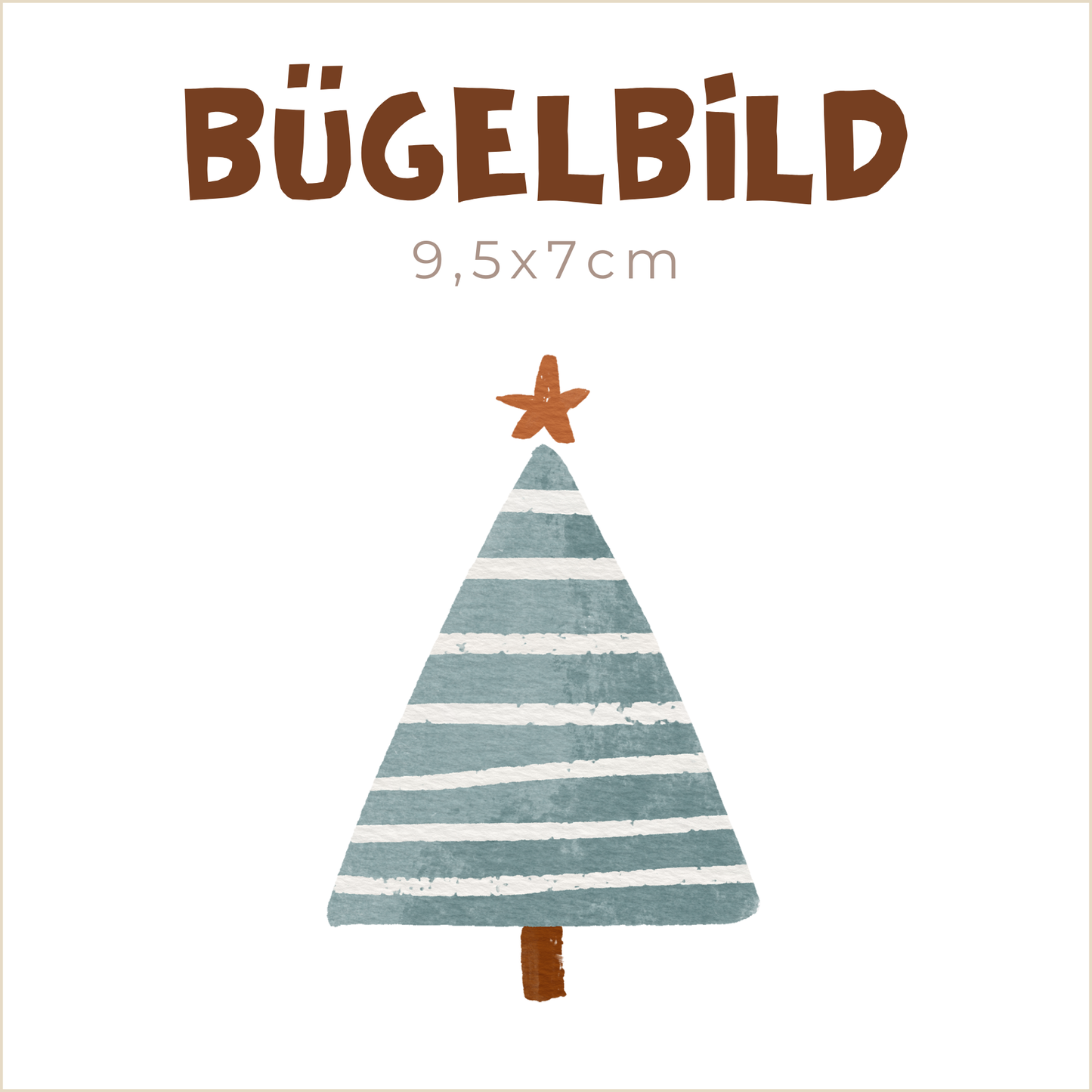 Bügelbild Christmas Trees grün gestreift | 9,5x7cm