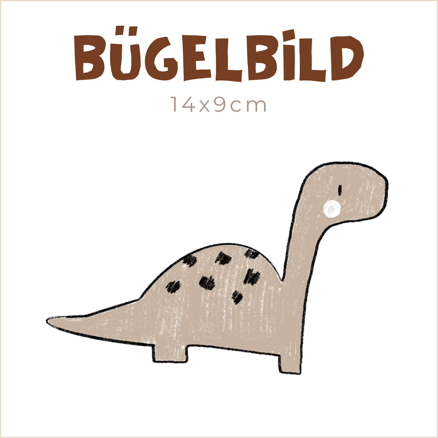 Bügelbild Dinotastisch: Brachiosaurier | 14x9cm