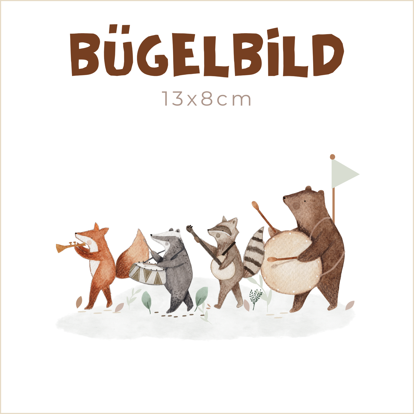 Bügelbild Drumba tofu | 13x8cm