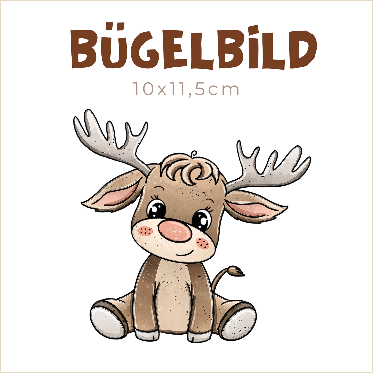 Bügelbild Elchilein | 10x11,5cm
