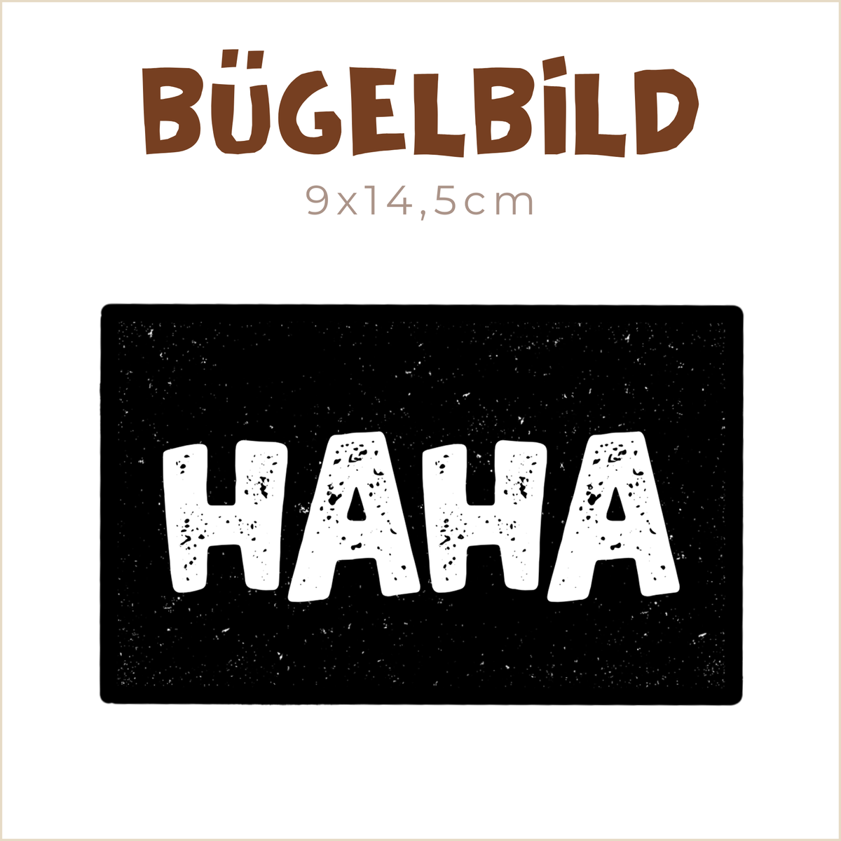 Bügelbild Haha | 9x14,5cm