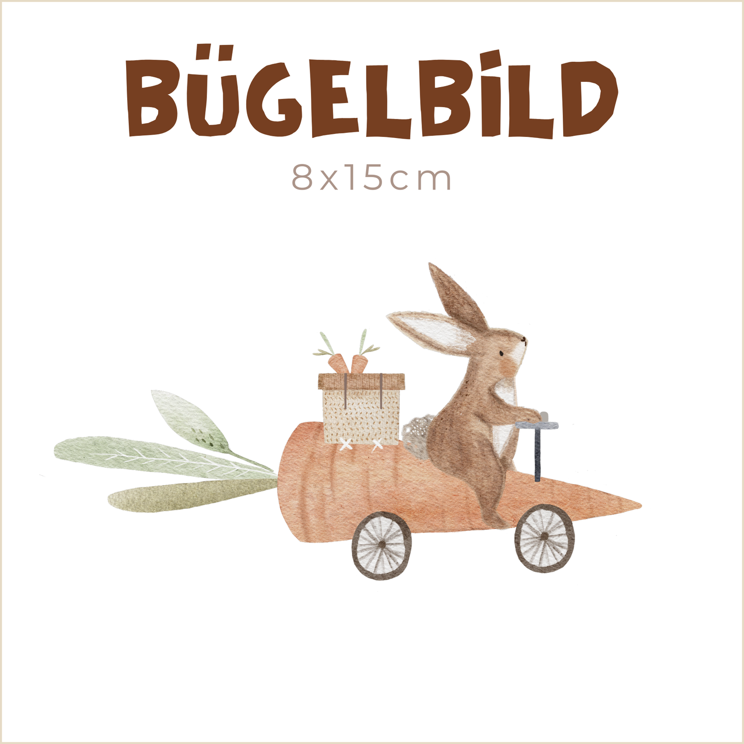 Bügelbild Karotten-Express | 8x15cm