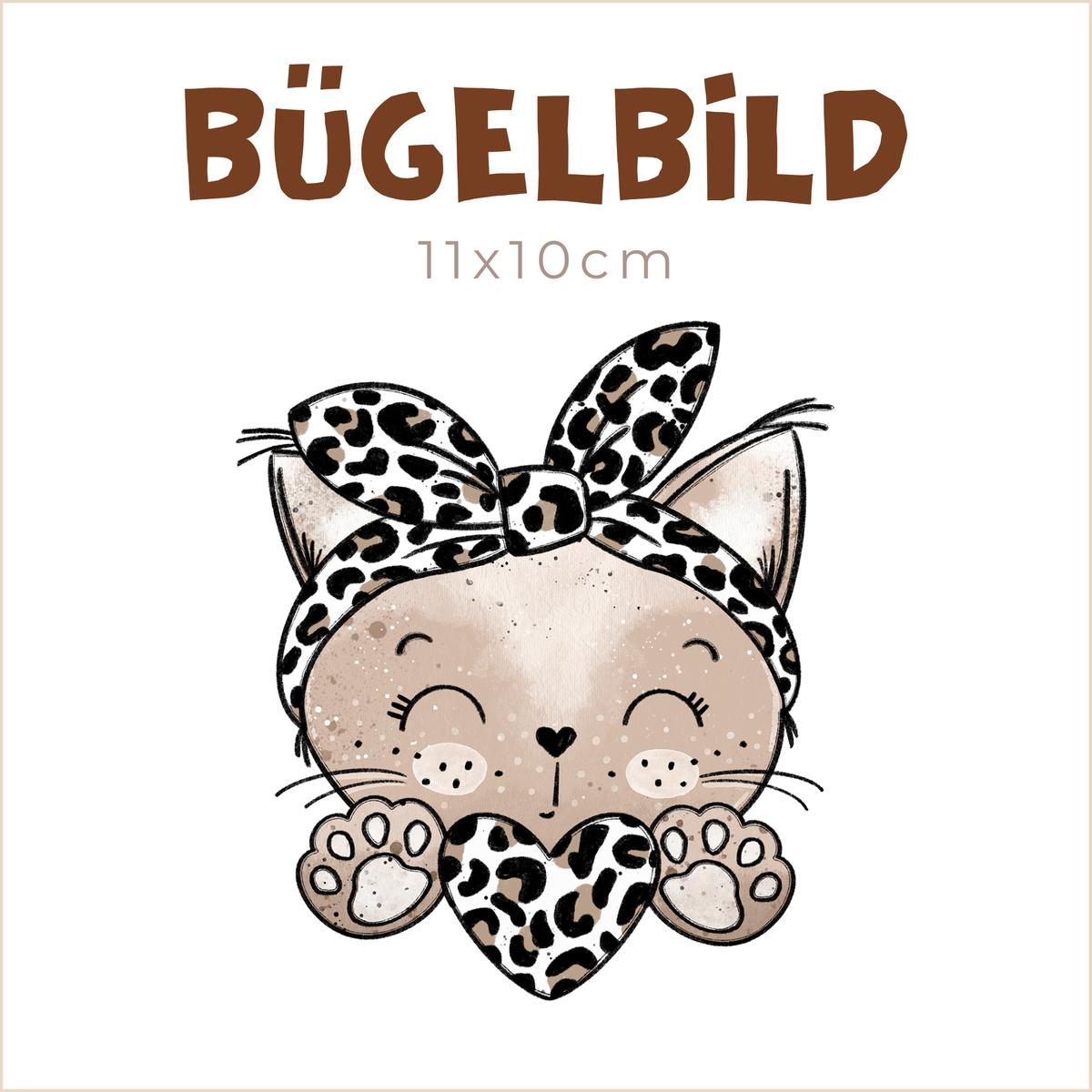Bügelbild Kitty Love | 11x10cm