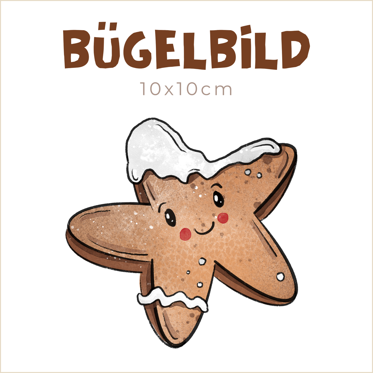 Bügelbild Lebkuchenstern | 10x10cm