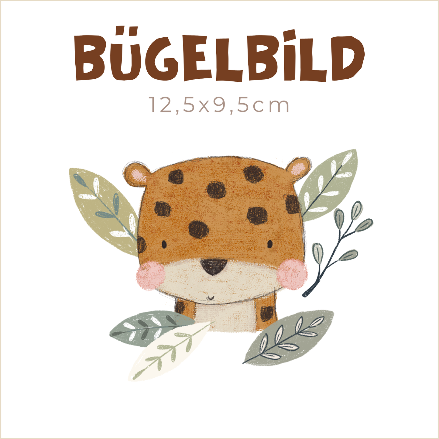 Bügelbild Leopard | 12,5x9,5cm