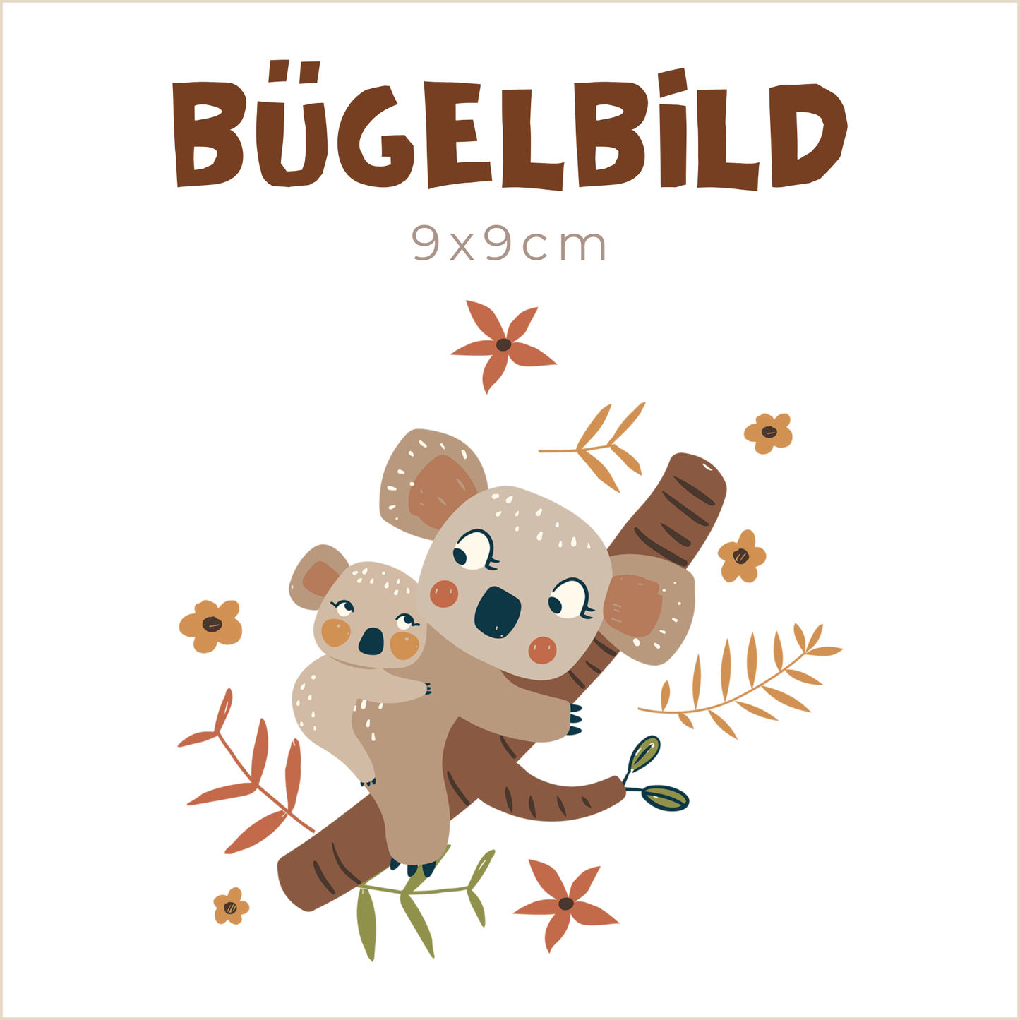 Bügelbild Lovely Koala Mama | 9x9cm