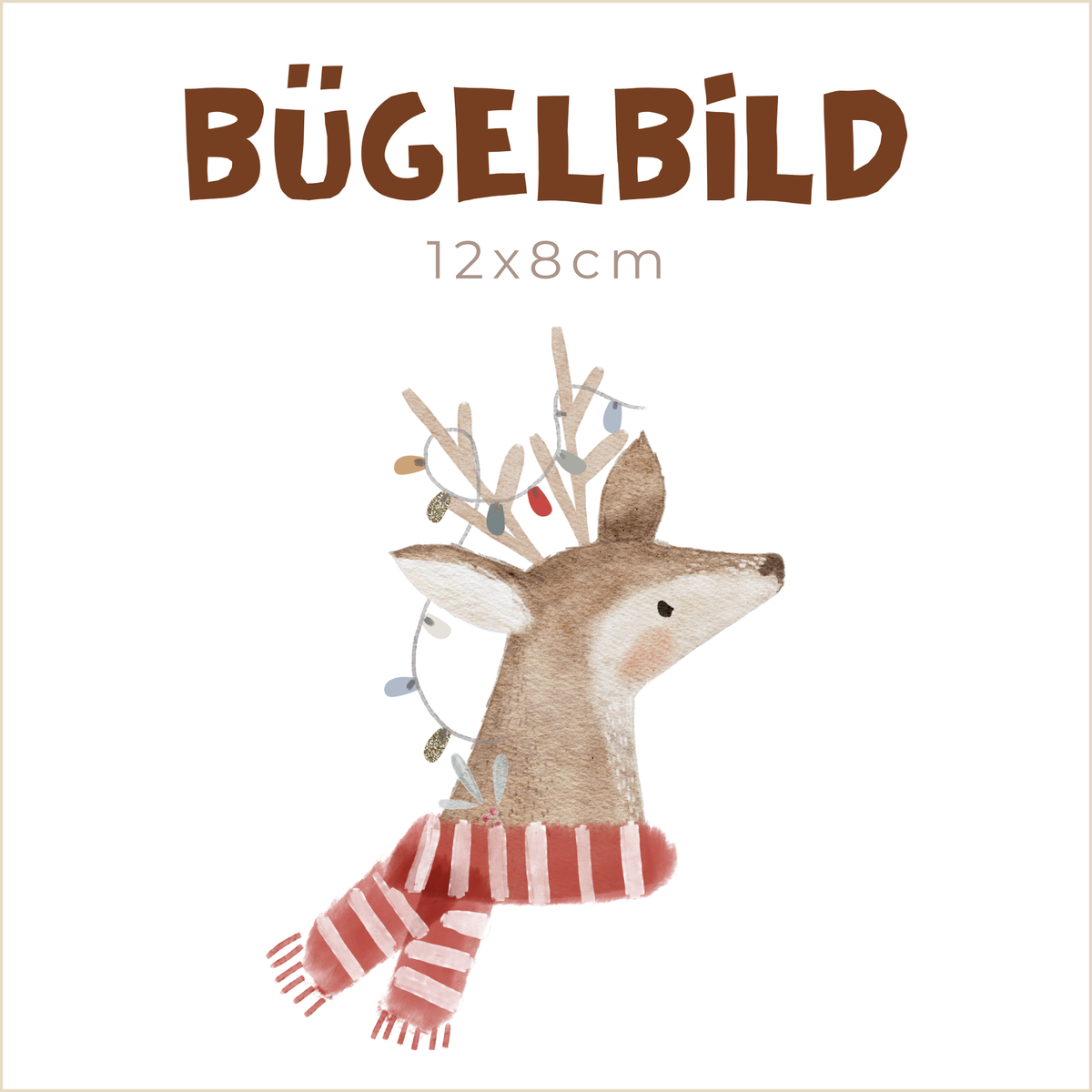 Bügelbild Merry Deer | 12x8cm