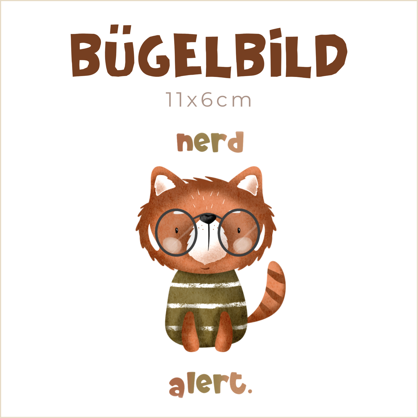 Bügelbild Nerd Alert | 11x6cm