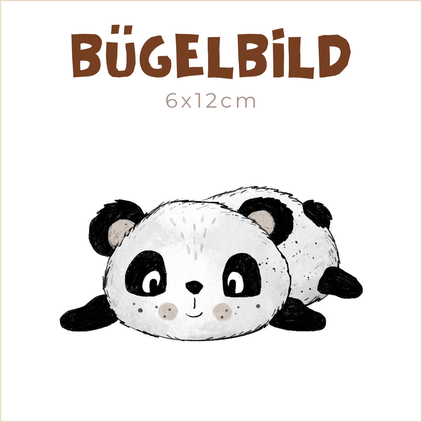 Bügelbild Panda | 6x12cm
