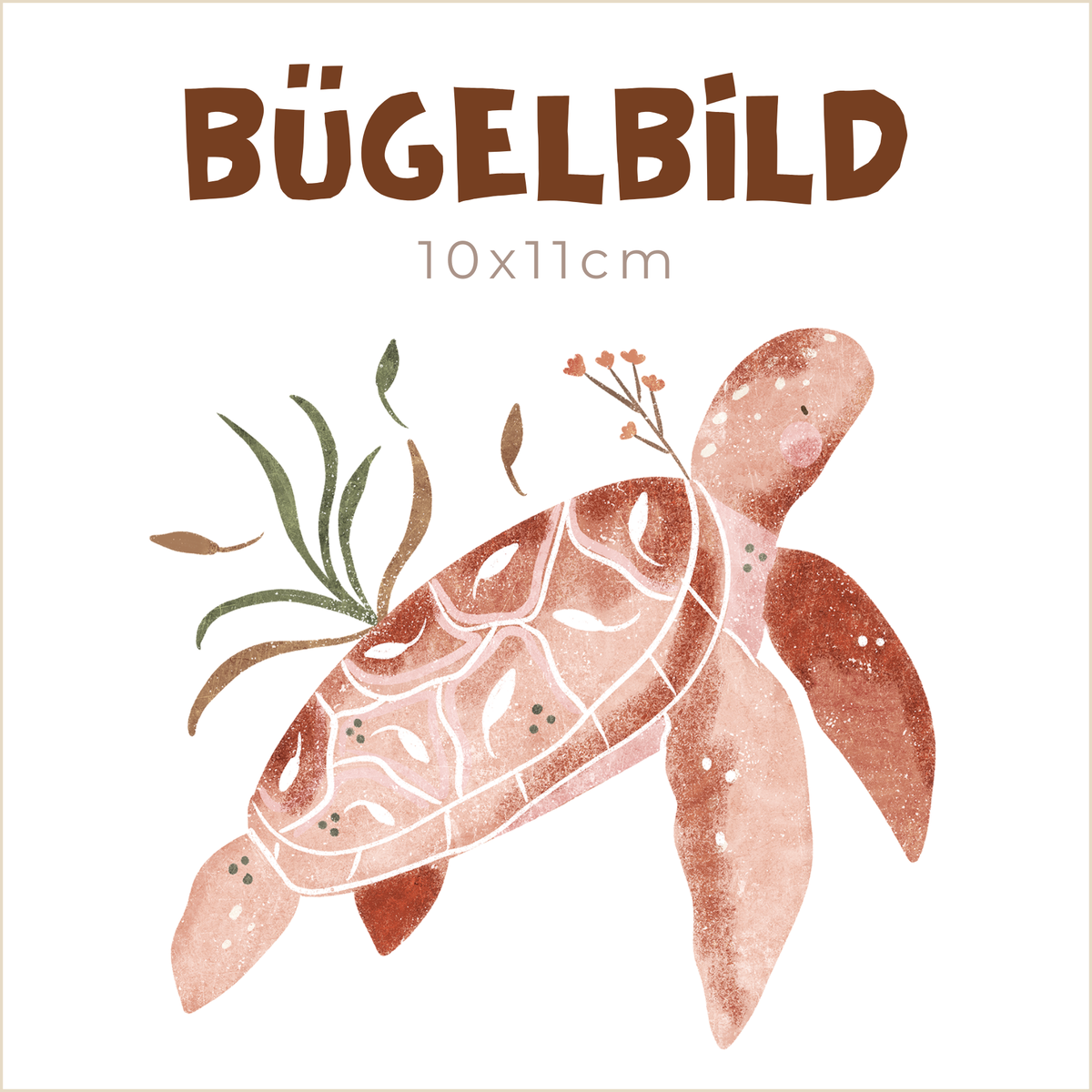 Bügelbild Pink Turtle | 10x11cm