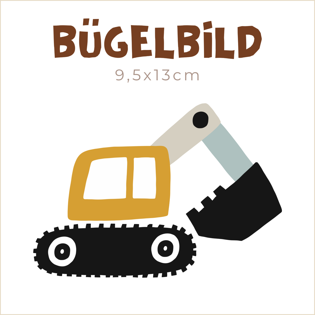 Bügelbild Skandi Bagger | 9,5x13cm