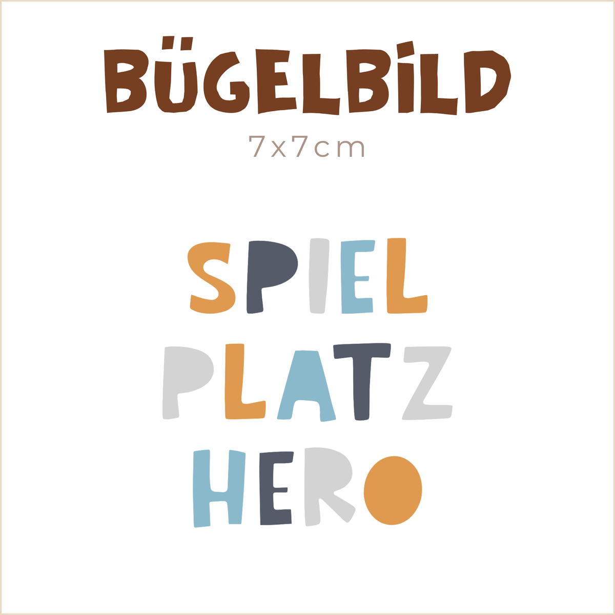 Bügelbild Spielplatzhero | 7x7cm