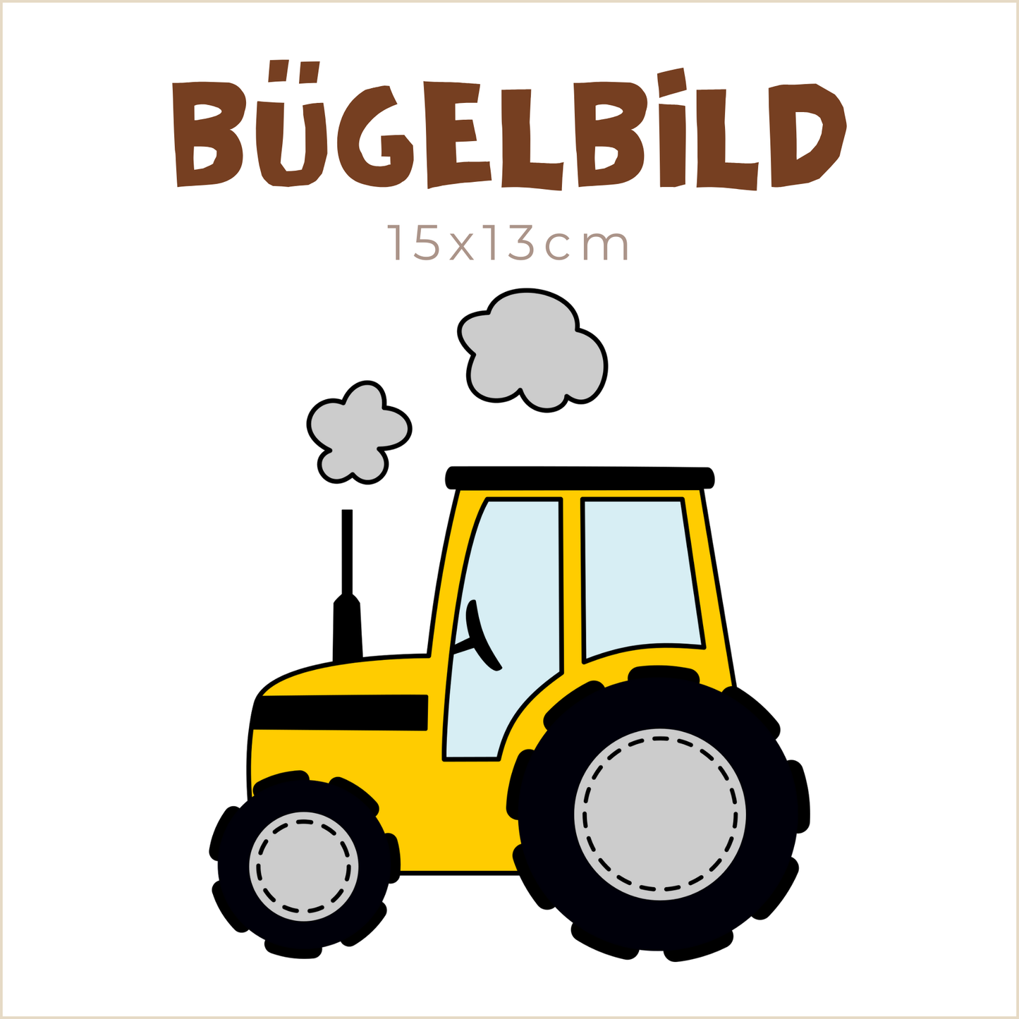 Bügelbild Traktor | 15x13cm