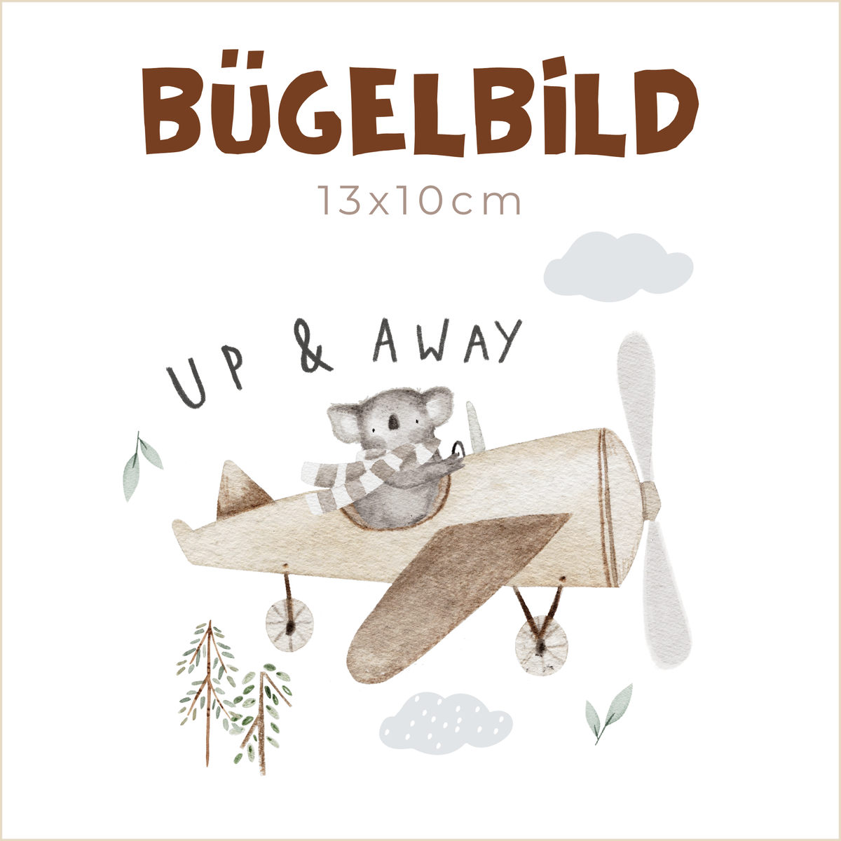 Bügelbild Up and Away | 13x10cm