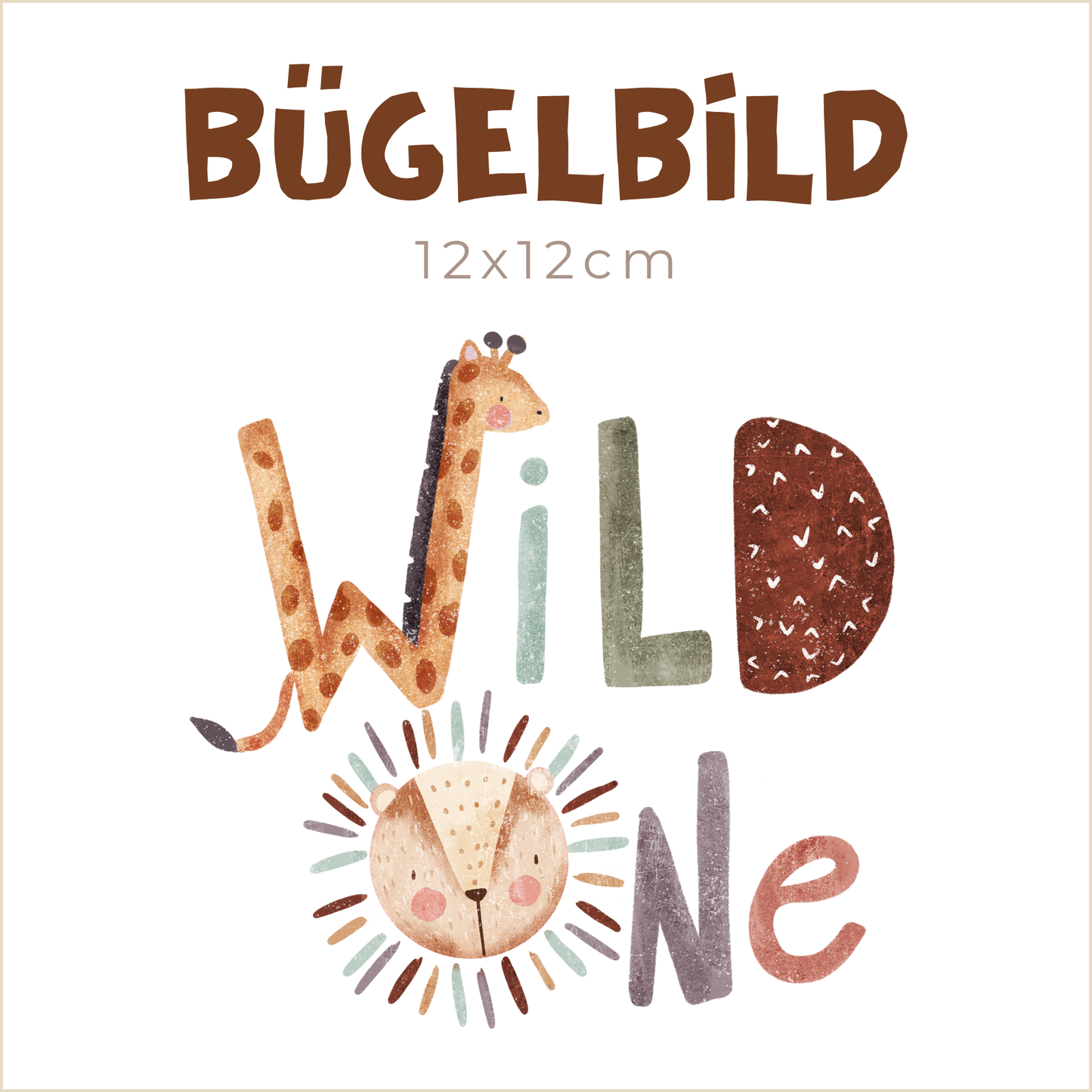 Bügelbild Wild One | 12x12cm