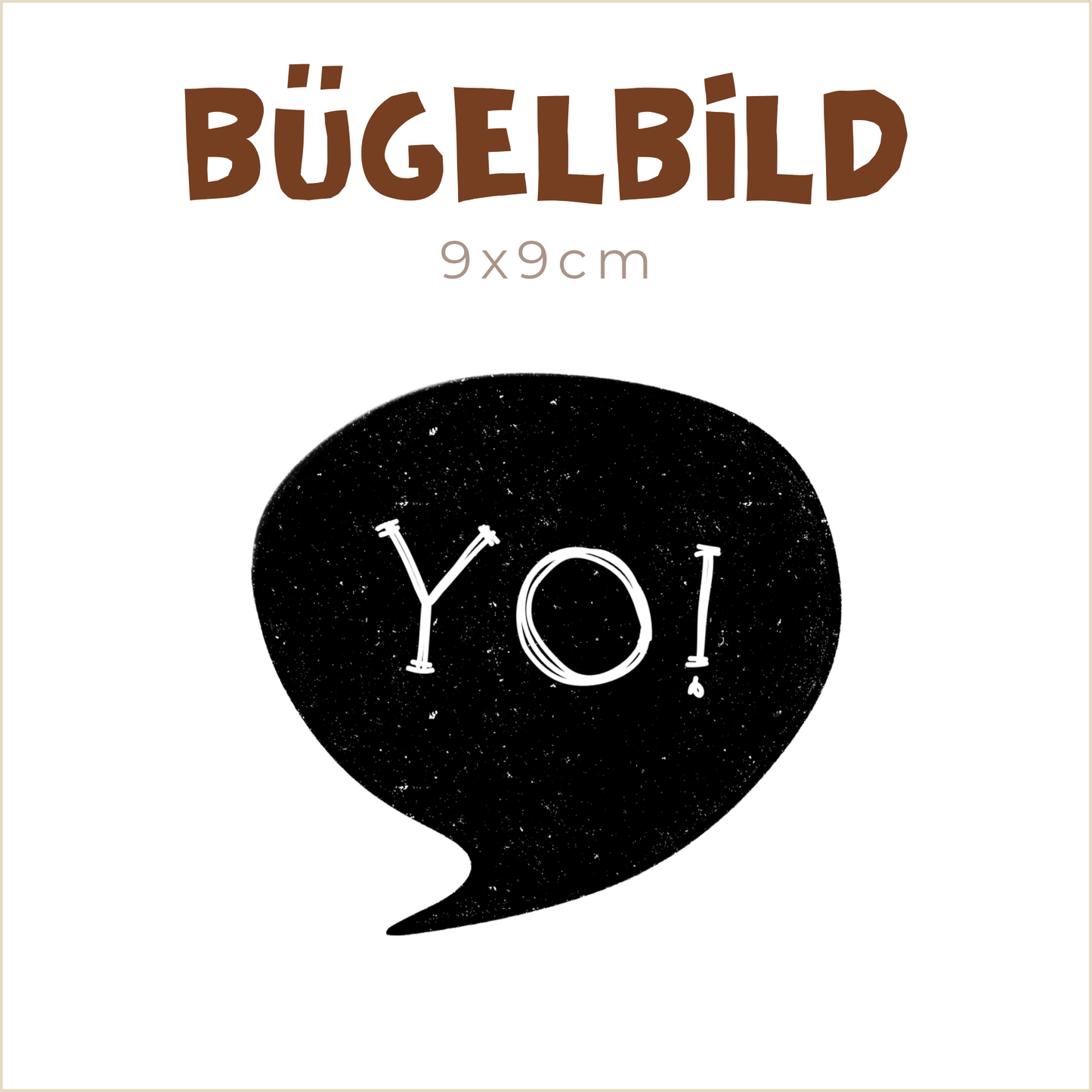 Bügelbild Yo | 9x9cm