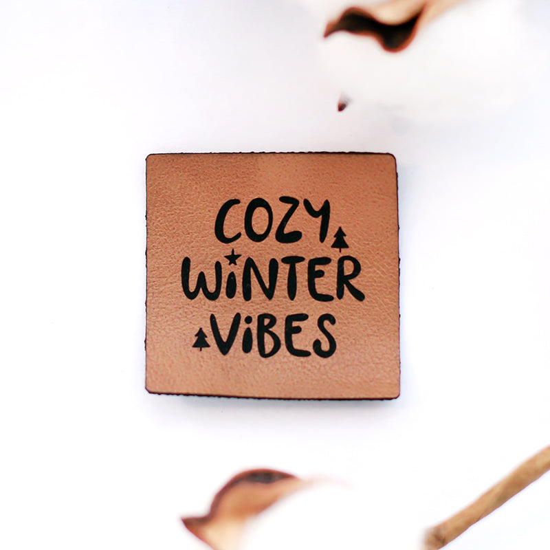 Kunstlederlabel Cozy Winter Vibes | 1 Stück