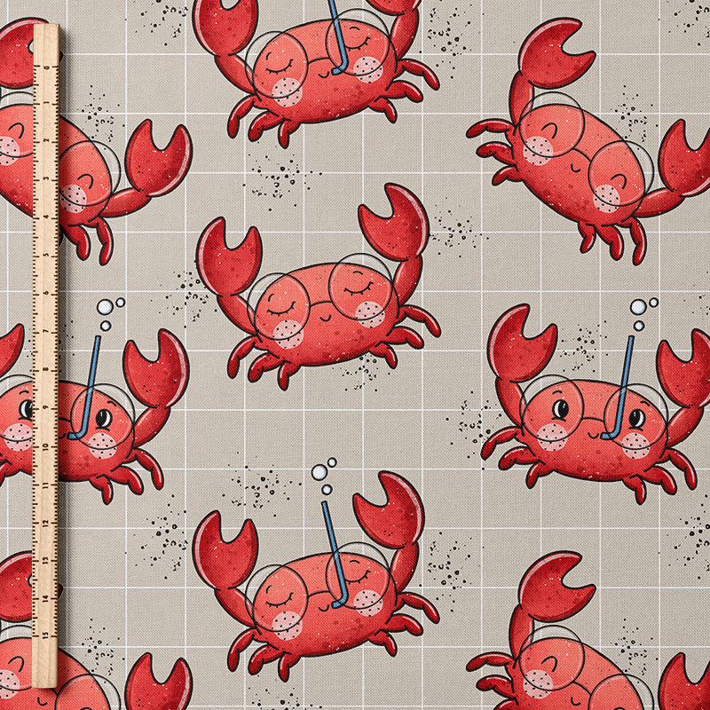 RESTSTÜCK 140cm BIO French Terry Crabbie Crab