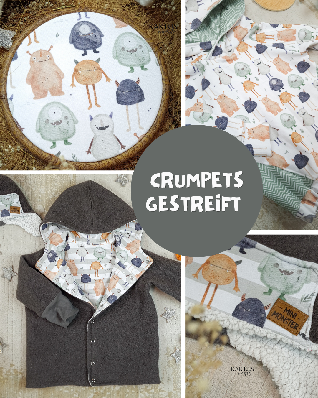0.5m BIO French Terry Crumpets grau gestreift *STOFFÜBERSICHT*