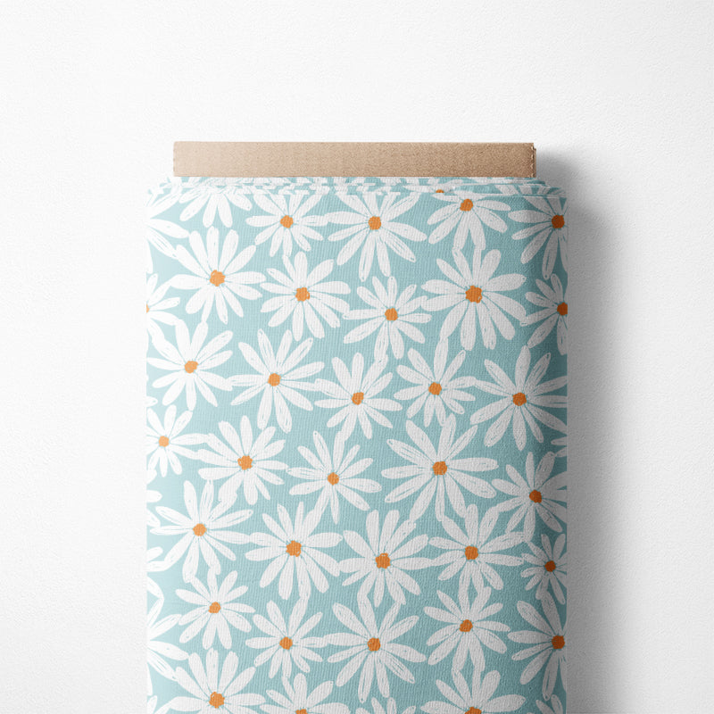0.5m BIO French Terry Daisy hellblau