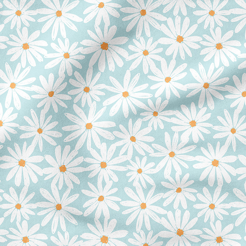 0.5m BIO French Terry Daisy hellblau